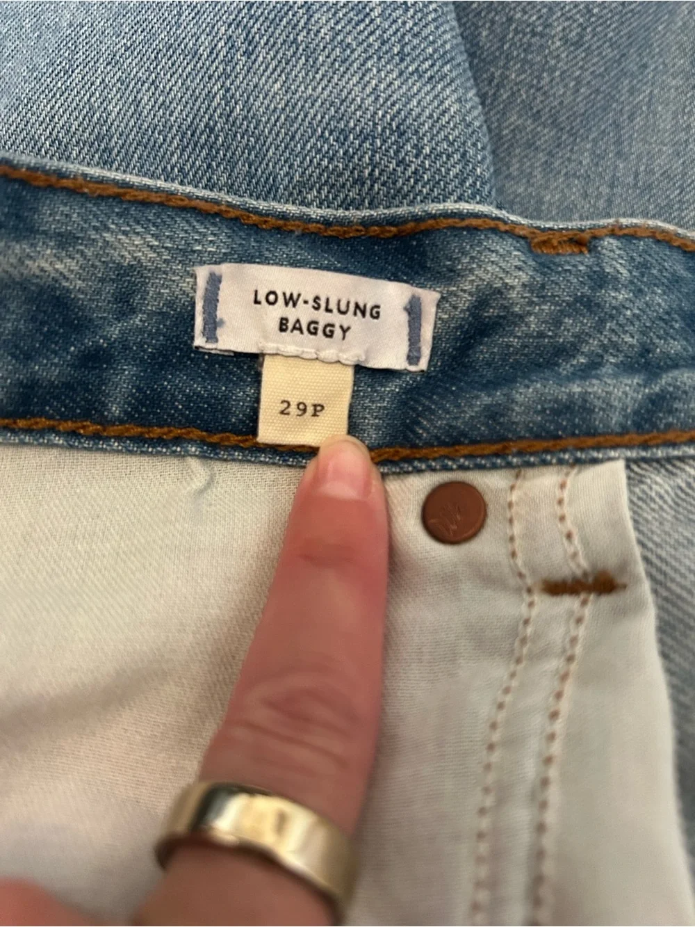 Madewell The Low-Slung Baggy Jean Slouchy Fit Women’s Size 29P NEW